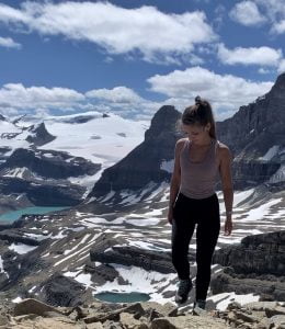 Jimmy Simpson Jr Banff Hike: Girl on mountains